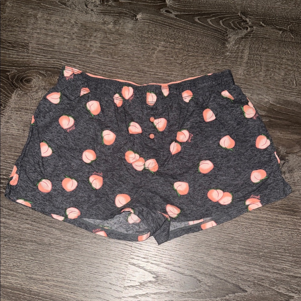 PINK Victoria's Secret Peach Patterned Sleep Shorts
